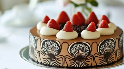 Poster - Close Up of a Chocolate Cake