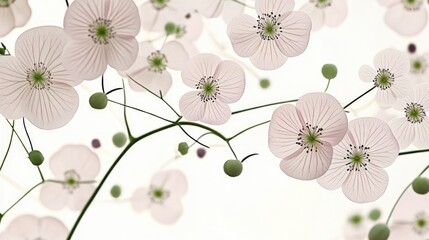 Aufkleber - Close up macro shot of purple pink flowers from a botanical species isolated on a white background