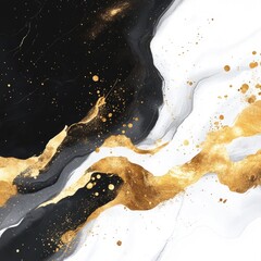 Aufkleber - Black And Gold Marble Abstract Background Abstract Palm Sky Background Black White And Gold Marble Rock Texture Banner Background Design