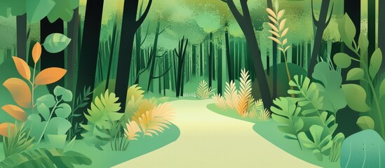 Poster - A Warm Walk Through A Shady Forest