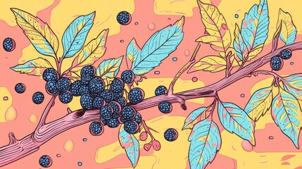 Poster - Berries on a Bright Autumn Day