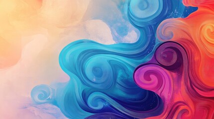 Aufkleber - Colorful background featuring swirls and wave like ripples