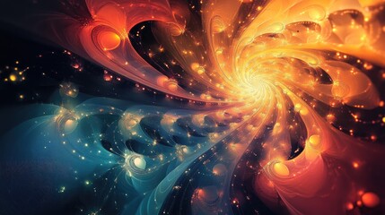 Aufkleber - Abstract fantasy background featuring intricate fractal lines