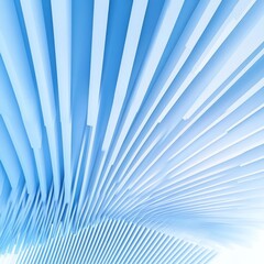 Poster - Abstract blue and white lines create a dynamic pattern, conveying a sense of movement and depth in a modern design.