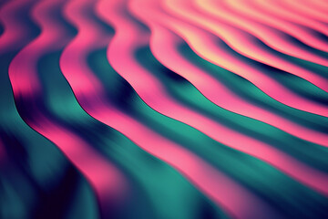 Poster - Colorful wavy patterns create an abstract design with vibrant hues