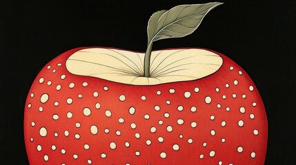 Poster - Close up of a red apple