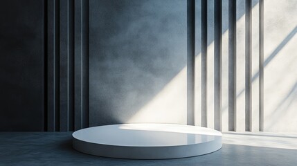 Poster - Abstract background featuring a geometric shape podium for showcasing products 3D rendering