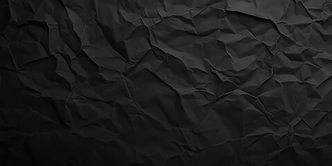 Poster - Crumpled Black Paper Background for Design Projects