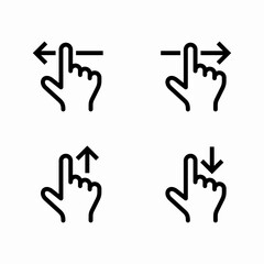 Poster - Finger shows the direction information sign icon