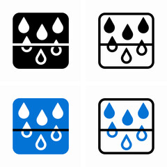 Poster - Water drop information sign icon