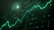© Gustav - Green Line Chart on Black Background