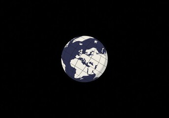 stunningly detailed earth globe illuminated against a deep black backgroun