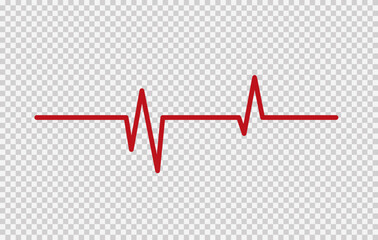 Life line icon vector. Heartbeat line icon. Medetsina sign. Cardiogram line icon, sign. Heart pulse silhouette, icon, symbol. Vector illustration.