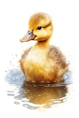 Sticker - Baby duck animal water bird.