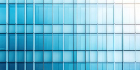 Poster - modern glass building facade in blue tones