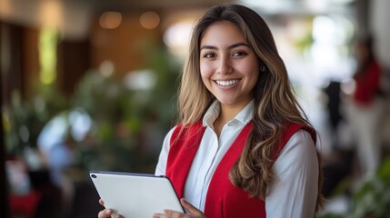 Woman, portrait and outdoor happiness at university, books for education or learning on campus. Female student, smile and notes for knowledge at college, academy scholarship for school