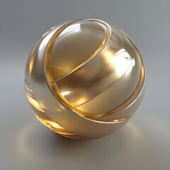Poster - Abstract Golden Sphere