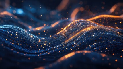 Poster - Glowing data streams flow into a digital cloud, representing seamless data migration and cloud computing for efficient file