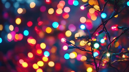 Poster - vibrant festive illumination backdrop