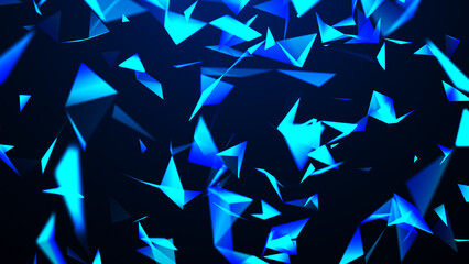 Poster - Abstract background with connecting dots and lines. Network connection structure. Data technology and scientific illustration. Weave effect. 3d rendering.