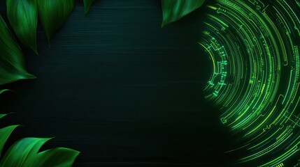 Fototapete - Futuristic Green Technology Meets Nature Imagery