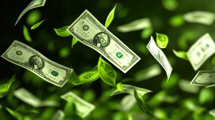 Poster - The Intersection of Money and Nature A Symbol of Prosperity and Growth