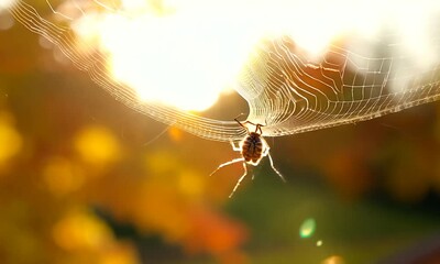 an insect in a spider's web