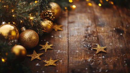 Golden Christmas decorations