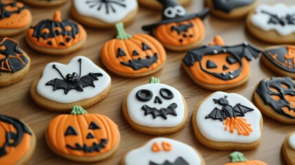 Canvas Print - Halloween cookie designs ready for baking