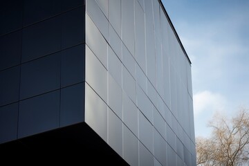 Wall Mural - Outside the black concrete building architecture outdoors indoors.