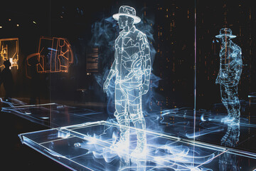 computer programming code scripts augmented reality hologram.