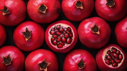 Fresh, ripe pomegranates