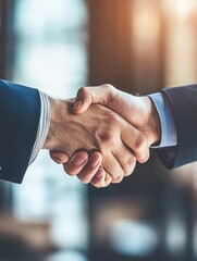 Professional Handshake Between Businesspeople