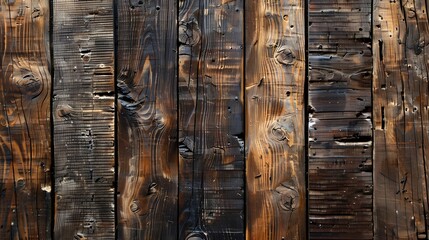 Poster - Rustic Wooden Planks with Rich Textures and Warm Tones