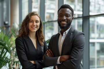 Poster - Professional business team smiling confidently