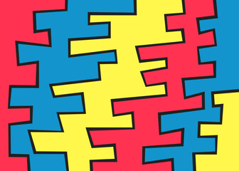 Aufkleber - Abstract background with irregular gradient lines pattern. Abstract colorful square pattern