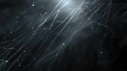 Leinwandbilder - A dark abstract background with subtle light streaks and geometric patterns, creating a sleek and modern feel.