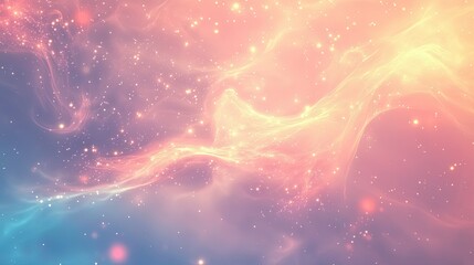 Poster - A dreamy abstract background with soft gradients and glowing stars, evoking a sense of peace and tranquility.