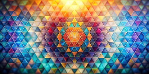 Geometric pattern with blurred gradation background , abstract, design, geometric, shape, colorful, backdrop, wallpaper