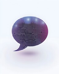 Poster - Speech Bubble Icon with Dotted Pattern Symbolizing Communication and Conversation