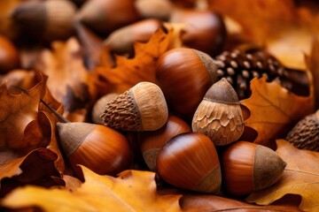 Wall Mural - Nut autumn plant brown.