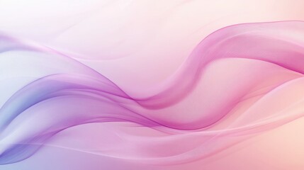 Poster - A minimalistic abstract background with flowing lines in pastel tones, giving a soft and smooth gradient effect that radiates calm and elegance.