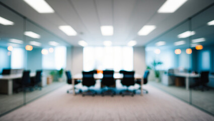 Wall Mural - blurred image of modern office interior with bokeh lights.