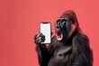 © Rawpixel.com - Photo of shocked gorilla surprised wildlife phone.