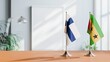© Vutuk - FLAGS OF FINLAND AND SAO TOME ON TABLE