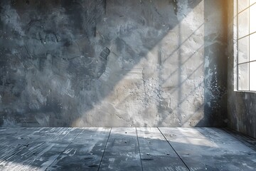 Canvas Print - A Minimalist Industrial Room with Natural Light Streaming In