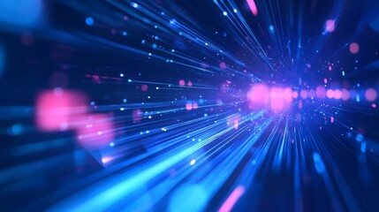Aufkleber - A vibrant, abstract background featuring bright blue and pink light streaks, creating a sense of motion and energy.