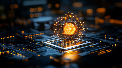 Poster - background electronic circuit board