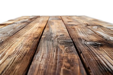 Sticker - Close-Up of Rustic Wooden Planks with Natural Grain Patterns