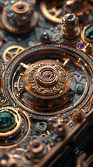 clock gear background and abstract . 3d, rendering, illustration